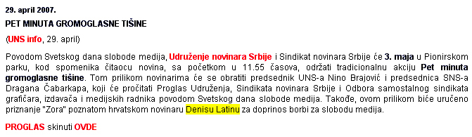 Latin UNS
